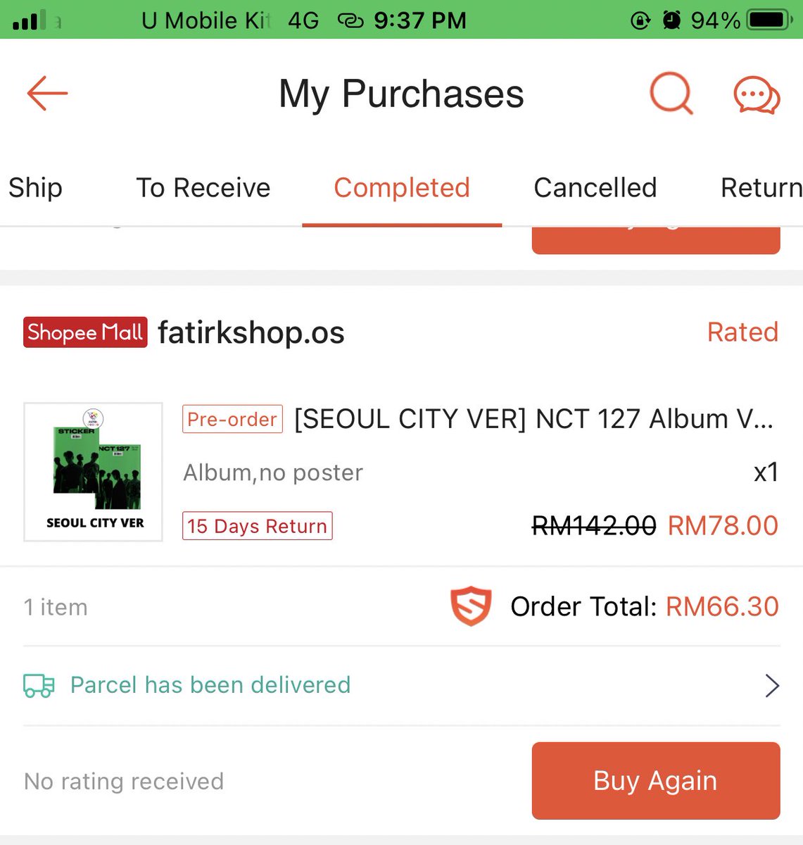 favourite purchase !! i got rm11 off too 🤩 

#ShopeeMYxNCT127  #ShopeeMYGiveaway  #ShopeeMY1111