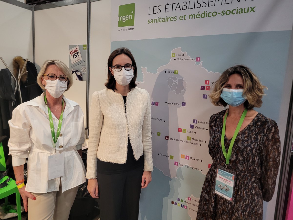 MGEN_officiel's tweet image. Merci à @AdeMontchalin, Ministre de la Transformation et de la Fonction publiques, pour sa présence sur notre stand au Salon Infirmier @parisSANTEXPO