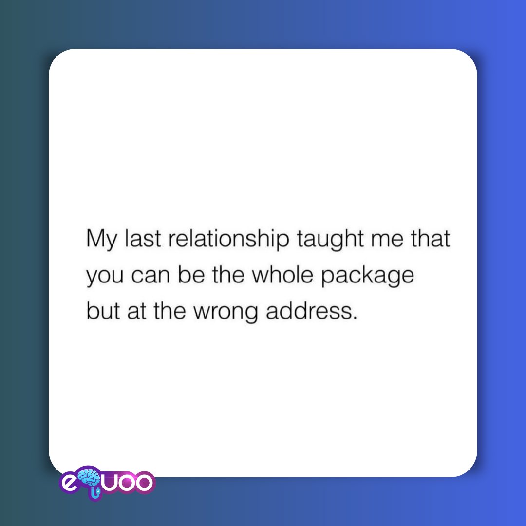 eQuoogame's tweet photo. What’s one important lesson your last relationship taught you?!
Share with us in the comments below 👇
#emotionalhealth #mentalhealth #mentalhealthawareness #eQuoo #resilience #relationshipskills #personalgrowth #anxiety #depression https://t.co/J3bOMgSXJN