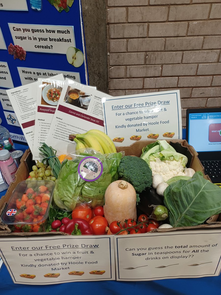 Public Health Team attending Plas Madoc Community Engagement Event today. 
We would like to thank <a href="/HooleFoodMarket/">Hoole Food Market</a> for supporting us with this amazing fruit and vegetable hamper as a prize for our competition.
@JonesSarah17 <a href="/AndreaBasu1/">Andrea Basu</a> <a href="/cok40/">Claire O'Kane</a> <a href="/alysrob/">Alys Roberts</a> <a href="/BetsiCadwaladr/">Betsi Cadwaladr</a>