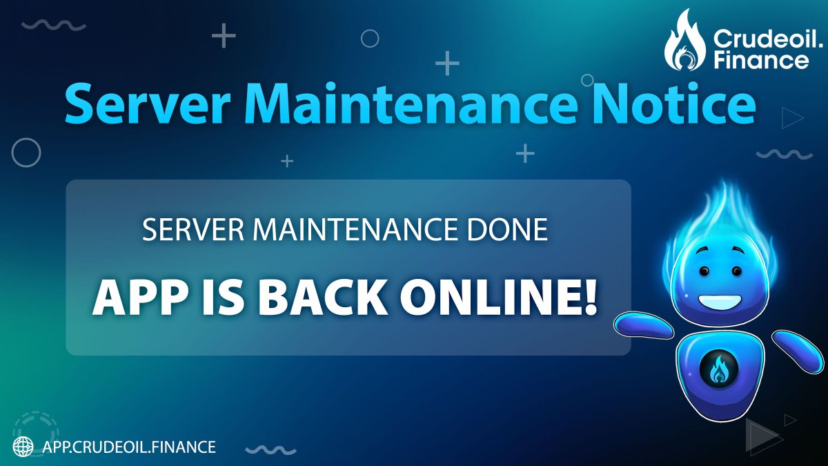 Server Maintenance is completed and the platform is online 📢

#BSC #Binance #BinanceSmartChain #BNB