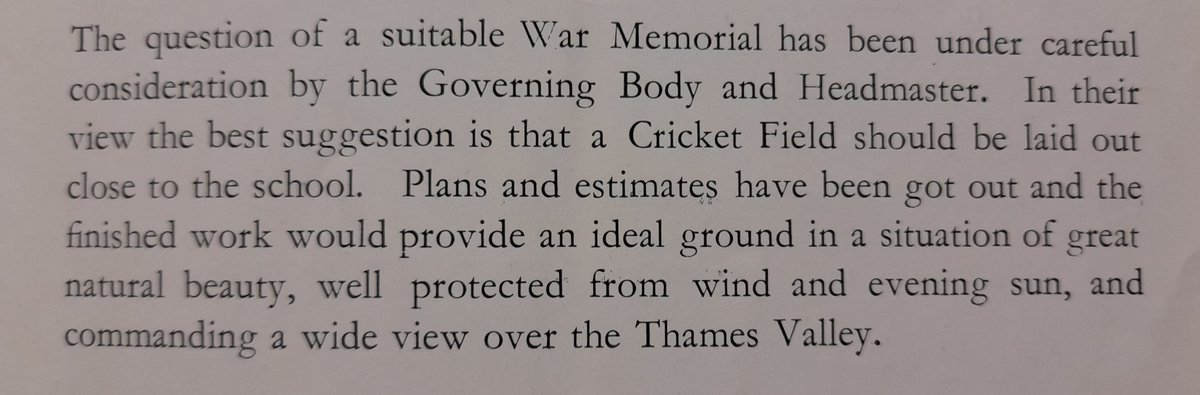 OratoryArchives's tweet photo. In 1945, after due deliberation, the Governors of the Oratory School decided to lay out a new cricket pitch as the school's war memorial. https://t.co/v54RwoisUc