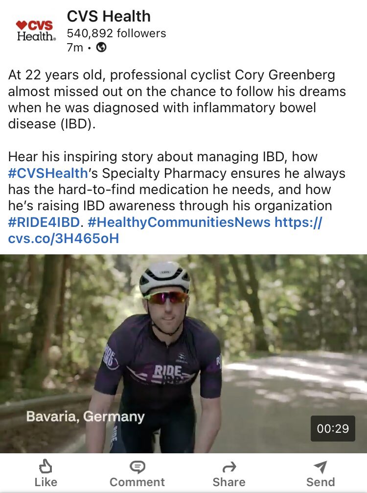 corygreenberg's tweet photo. Don’t ever stop chasing your dreams. #IBD tried to stop me from chasing mine, but I never gave up.
#Ride4IBD #cycling #cyclinglife #empowerment #health https://t.co/aGG7xwAEAy