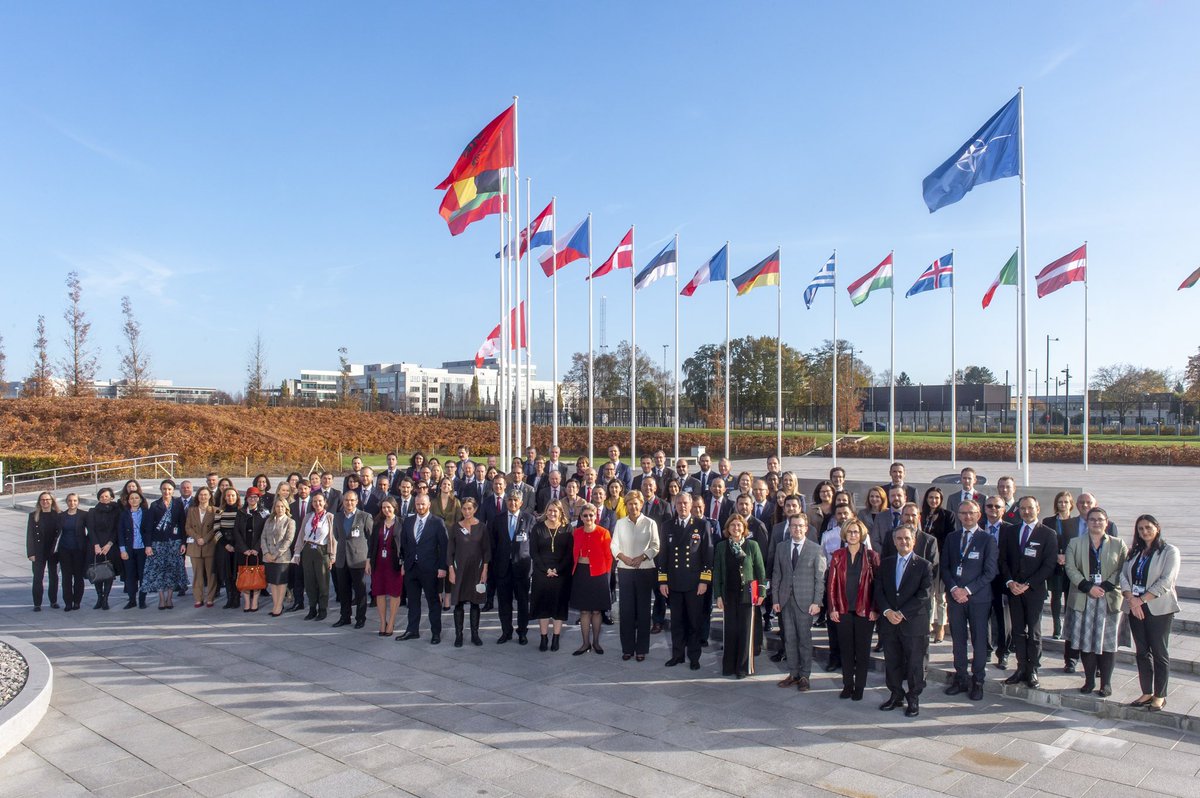 Braze_Baiba's tweet photo. A pleasure to welcome over 130 Allied communicators and partners to @NATO HQ as we chart our path to the #NATOSummit in Madrid next year. Together, we can build greater understanding and support for the crucial role of our Alliance now and in the future. https://t.co/eZn1uCTOZq