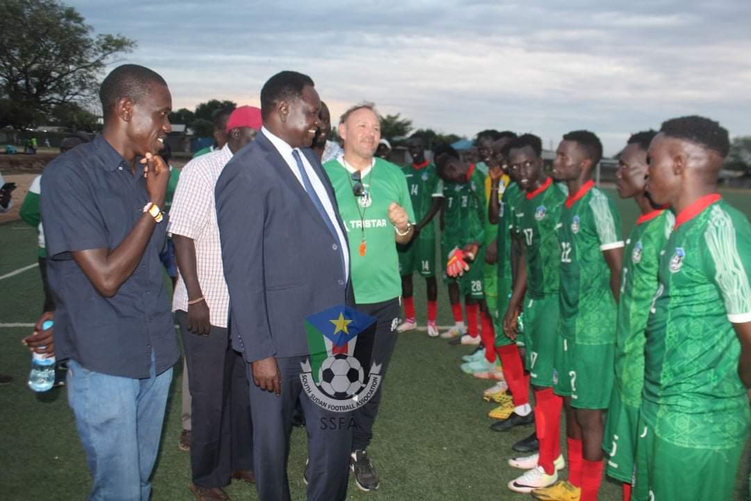 South Sudan 🇸🇸 Head coach, Mr. Stefano Henri Cusin has started his Job as the Bright Stars head coach ahead of Algeria 🇩🇿 and Gambia 🇬🇲 FIFA International Friendly matches on 13th &amp; 15th. Nov 2021 respectively. 

📷 SSFA MEDIA TEAM

<a href="/cityfmjuba/">88.4 City FM Juba</a> #SSOT