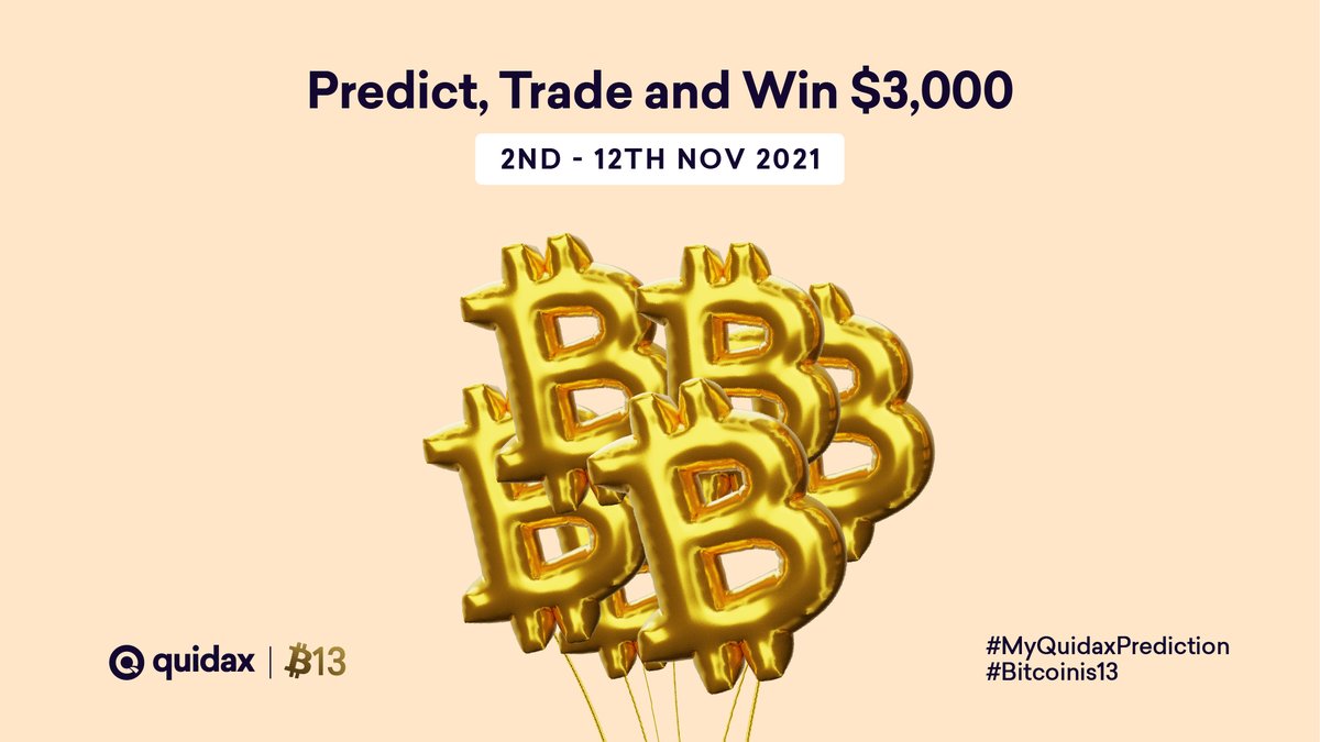 QuidaxGlobal's tweet photo. Psst!! Hey, you 👋
Here’s some sweet news 🙃
We're extending the #BitcoinIs13 Trading Competition's deadline! 😀 Now, you can trade Bitcoin before NOVEMBER 12 to get the $2,500 promo! 🚀
Check out our blog for all the info you need: https://t.co/TLe2uCsHjD https://t.co/vTiP8xi0Mg