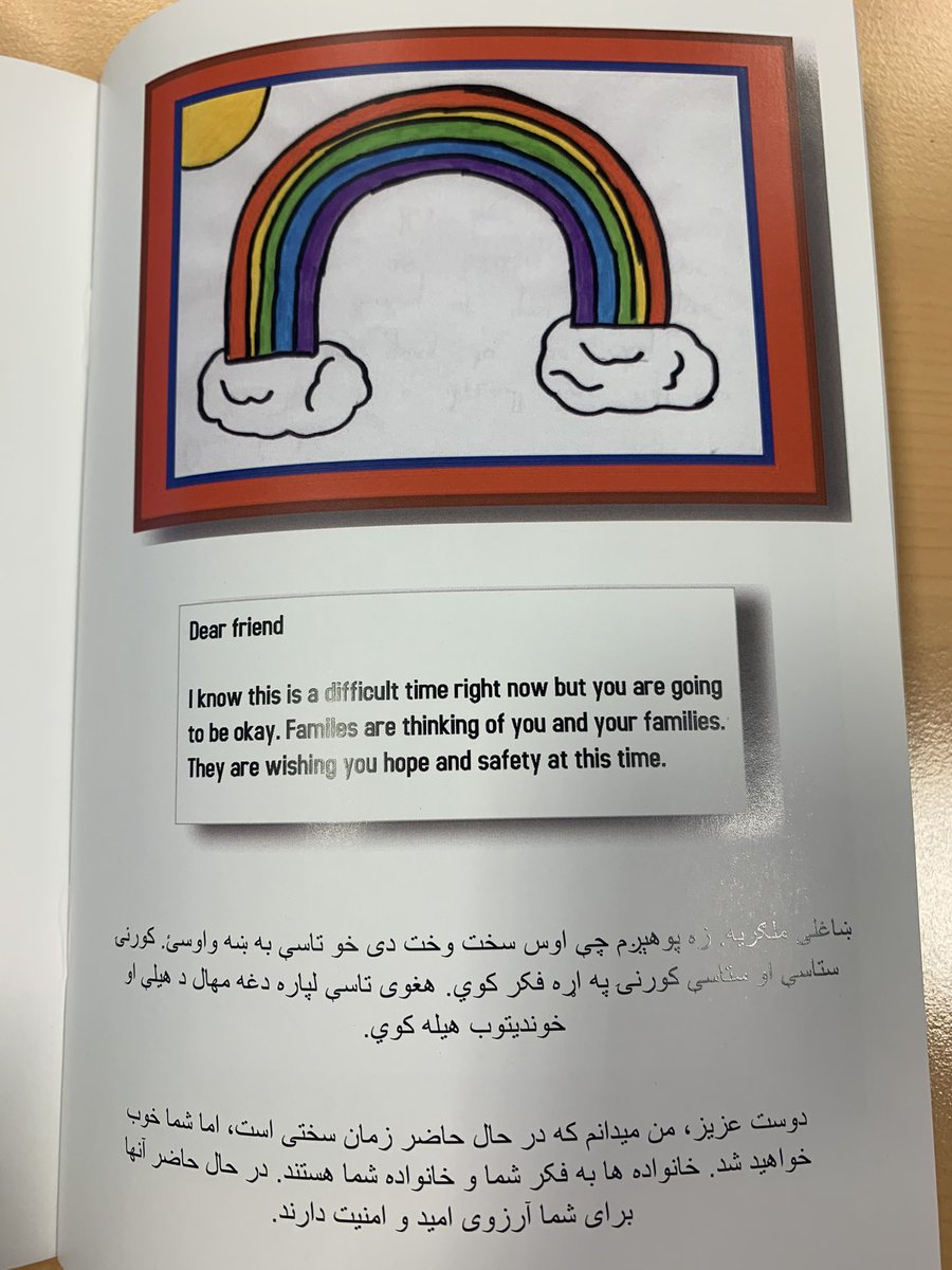 Felicity_Media_'s tweet photo. “We want them to know they’re safe here.”

Pupils at @BraeviewAcademy have made booklets with charity Dundee Thegither with welcome messages for refugees coming to the city from Afghanistan.

More on STV at Six https://t.co/IFUVm2Pomi