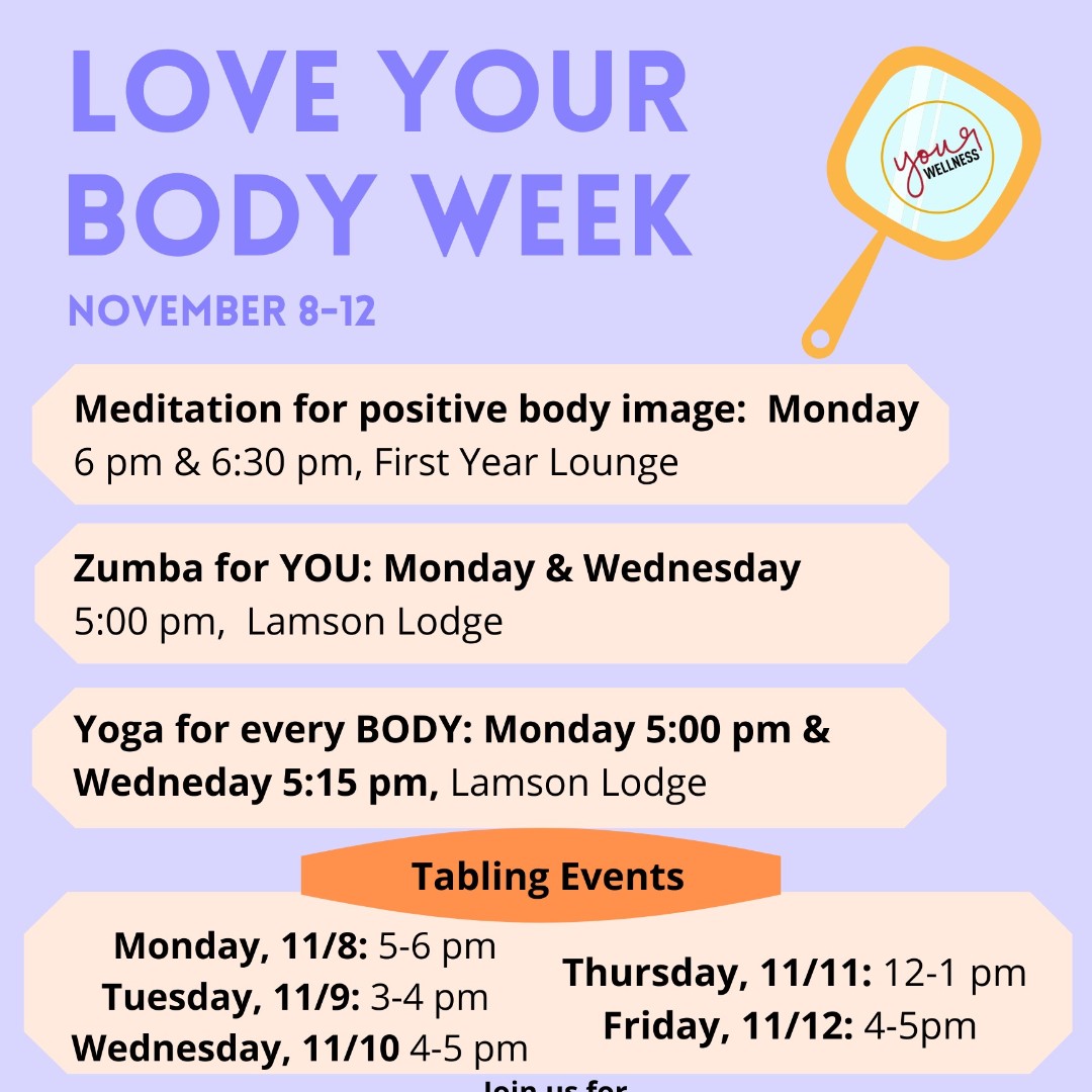 DUWellness's tweet photo. Treat Your Body Like it Belongs to Someone You Love #loveyourbodyweek https://t.co/SAbZQ6BmF4