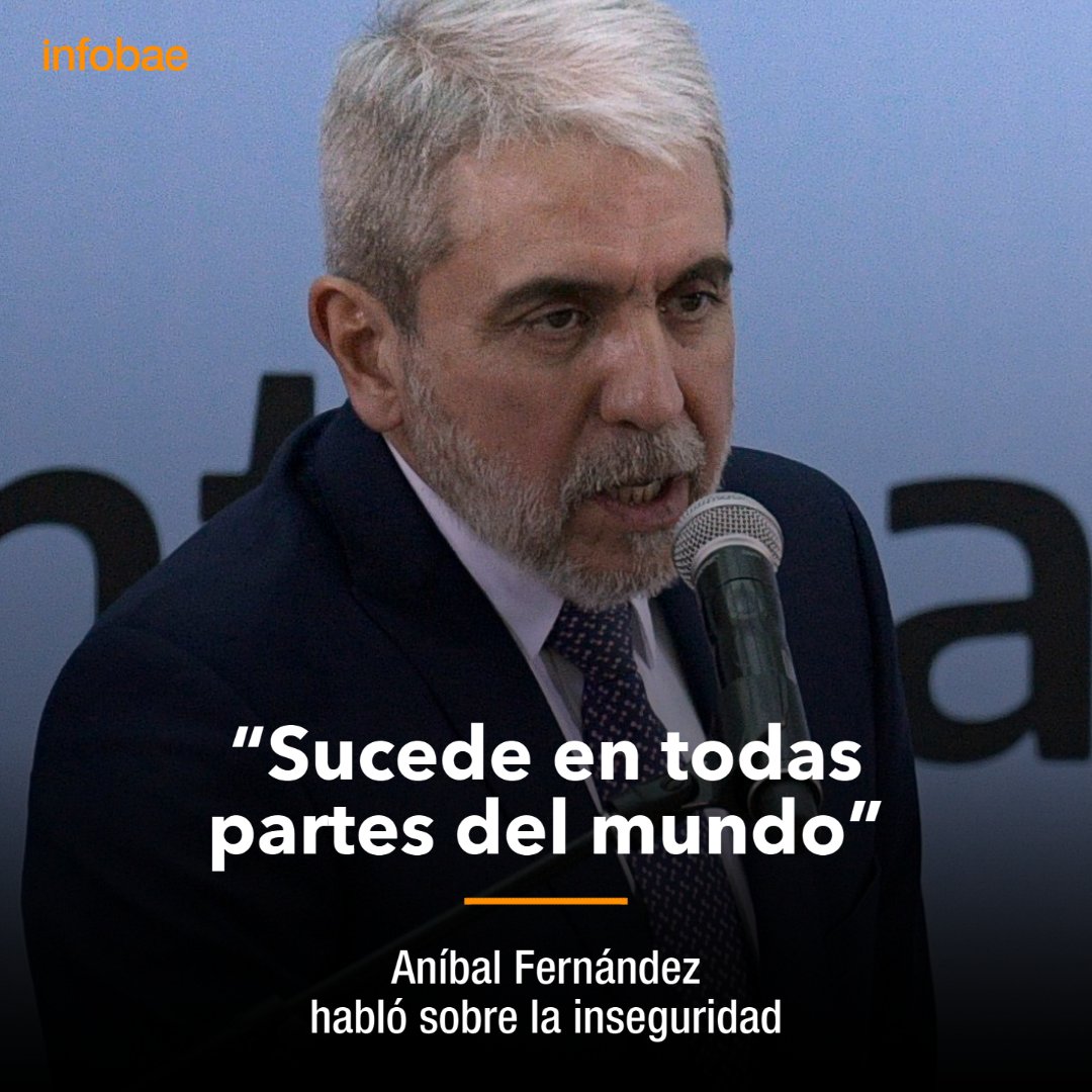 infobae's tweet photo. Aníbal Fernández habló sobre la inseguridad: “Sucede en todas partes del mundo” 

https://t.co/SbUtT3xDEE https://t.co/t2P8o8Q8jQ