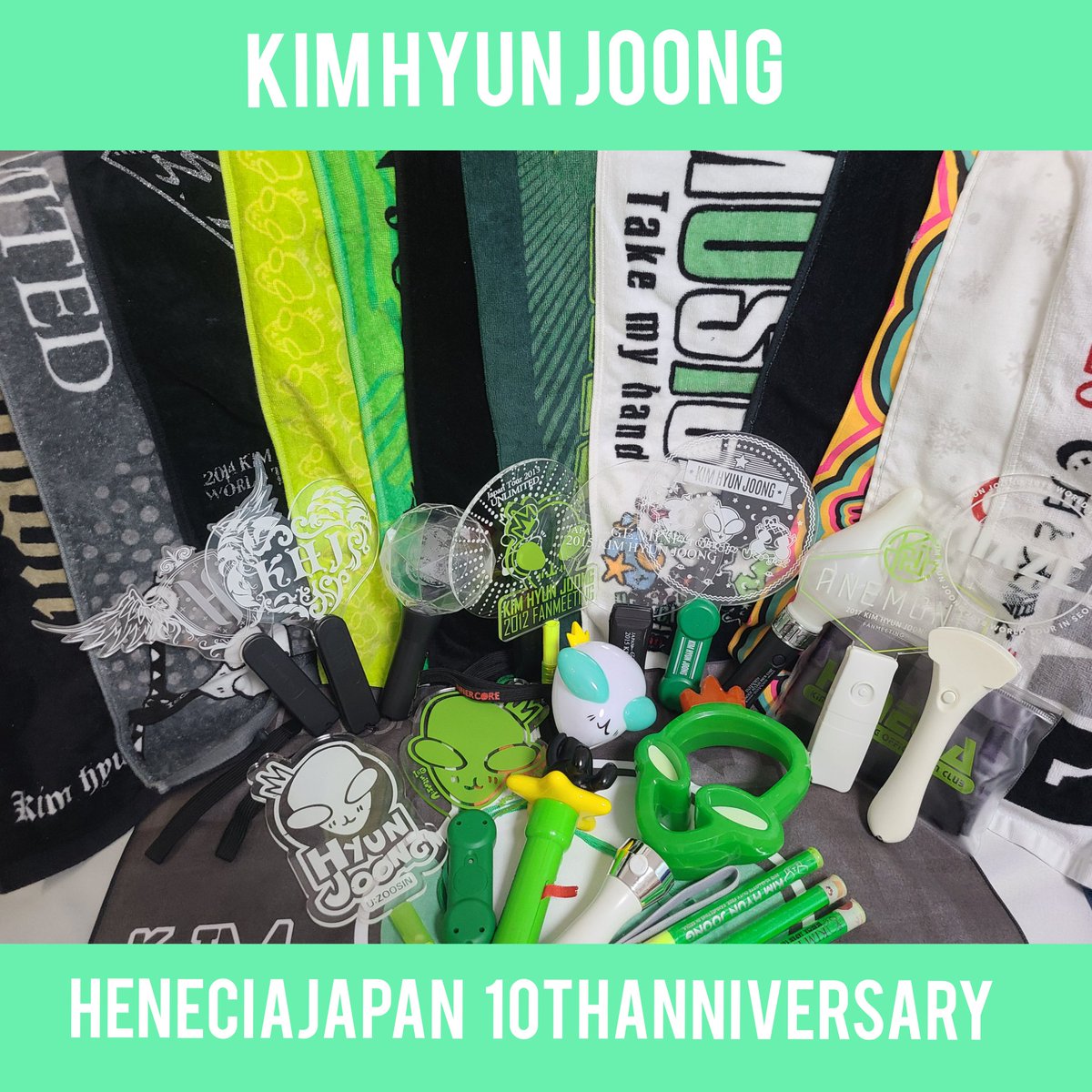 ridaonlyone's tweet photo. HENECIA JAPAN10周年おめでとう🎉😉❤️
これからもよろしくお願いします。
久しぶりにグッズ入れから出してみました。タオルとペンラ❣️
タオル集めてるから毎回発売してほしいな。
#HENECIAJAPAN_10thAnniversary https://t.co/kRkiCSbdzk