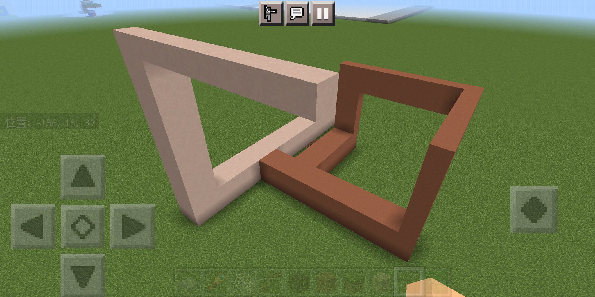 Twitter 上的 ひぐゆう マイクラでトリックアート作ってみたe ー T Co L05a0wfvl8 Twitter