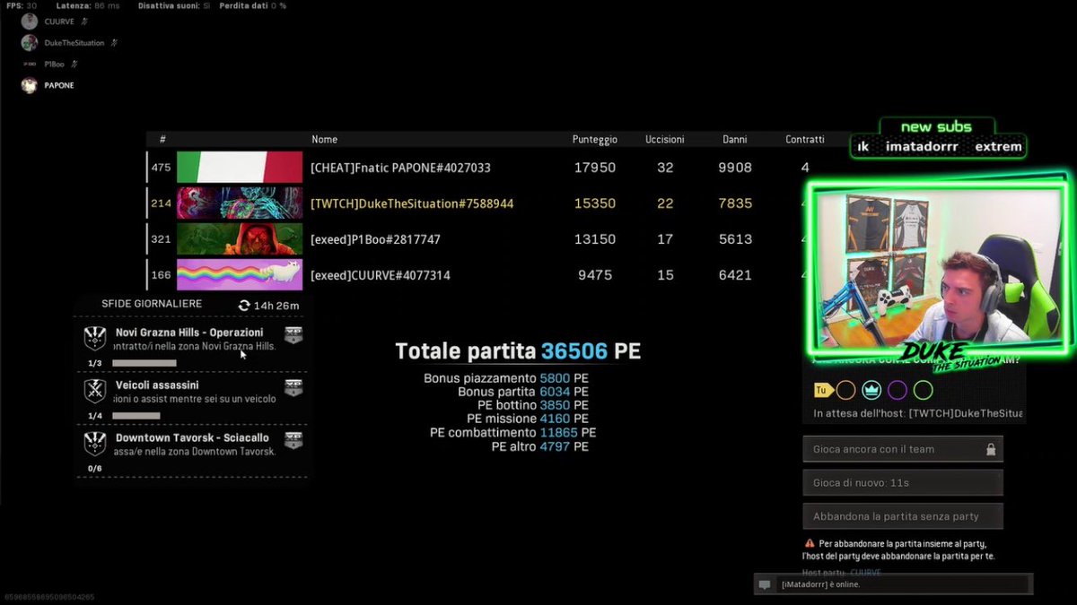 Fuori c’è il sole 🤯
Sono in live ora 🛸
twitch.tv/dukethesituati…