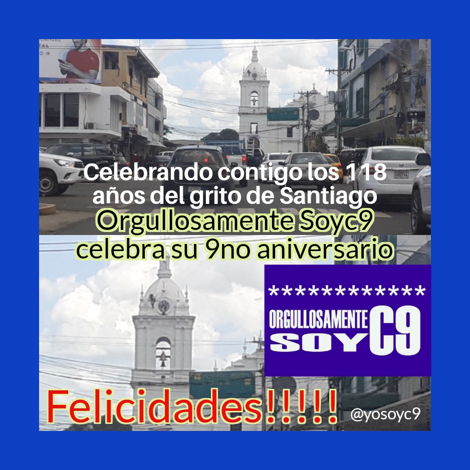 Hace 9 años un 9 de noviembre Orgullosamente Soy C9 inició en facebook contenido exclusivo de Veraguas.
Hoy los 58 mil suscriptores de las plataformas Instagram, Facebook y Twitter les damos las gracias por ser parte de la gran comunidad virtual.
FELIZ ANIVERSARIO @SOYC9