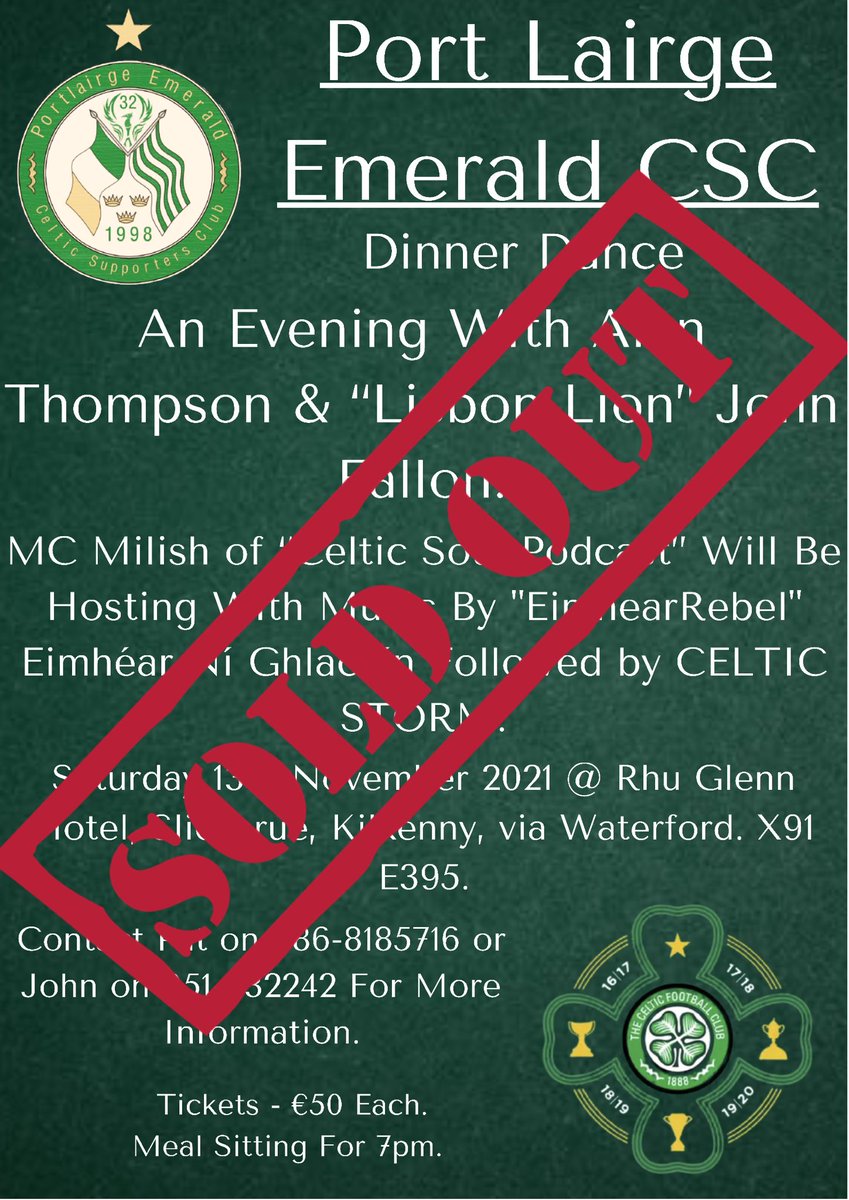 PortlairgeE's tweet photo. Hello bhoys n ghirls 
We're fast approaching a great night with our Celtic family , we would ask all attending to have their covid certs available on the night, due to ongoing numbers we want to keep everyone as safe as possible , go raibh mile maith agaibh https://t.co/98N3PyJAkG
