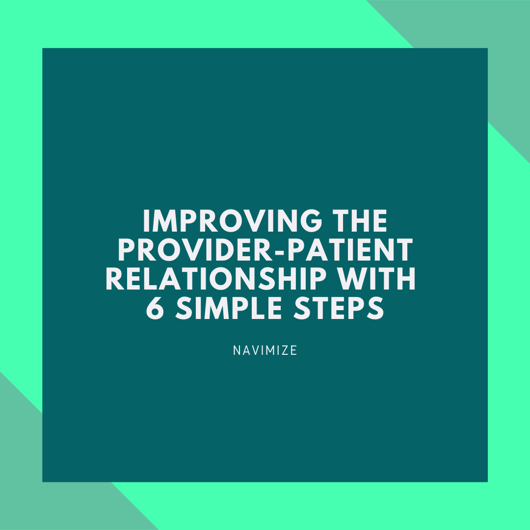 navimize's tweet photo. Don't miss our six tips for improving the provider patient relationship on our blog.

https://t.co/iprUp093zX

#healthcare #patientmanagement #doctor #doctors #healthtech #healthcaresystem #virtualwaitingroomn #patientsatisfaction https://t.co/3VsP2Cqyxn