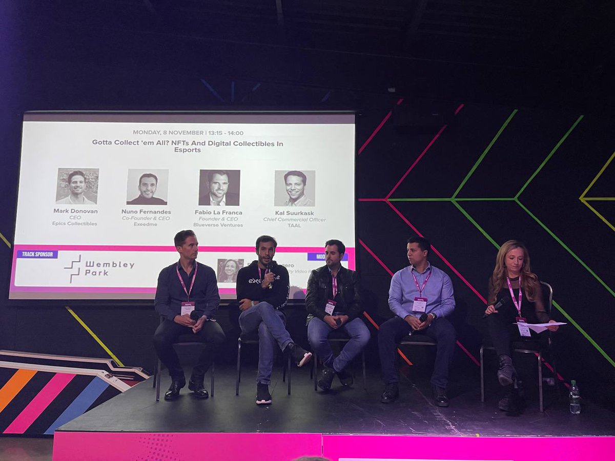Exeedme (@exeedme) on Twitter photo Yesterday, at <a href="/esportsinsider/">Esports Insider</a> in London, our CEO <a href="/Nunofernands/">Nuno Fernandes</a> talked about NFTs in Esports, and some of our plans for the future 👀
Of course,<a href="/SoldiersSoc/">Soldiers Society 🪖</a> was a hot topic ( drop next Thursday!! 🚀🚀)
What a pleasure <a href="/RealCoinGeek/">CoinGeek</a> , <a href="/EpicsGG/">.</a>, <a href="/Blueverse7/">Blueverse Ventures</a> <a href="/TaalBlockchain/">TaalBlockchain</a> Yesterday, at <a href="/esportsinsider/">Esports Insider</a> in London, our CEO <a href="/Nunofernands/">Nuno Fernandes</a> talked about NFTs in Esports, and some of our plans for the future 👀
Of course,<a href="/SoldiersSoc/">Soldiers Society 🪖</a> was a hot topic ( drop next Thursday!! 🚀🚀)
What a pleasure <a href="/RealCoinGeek/">CoinGeek</a> , <a href="/EpicsGG/">.</a>, <a href="/Blueverse7/">Blueverse Ventures</a> <a href="/TaalBlockchain/">TaalBlockchain</a>