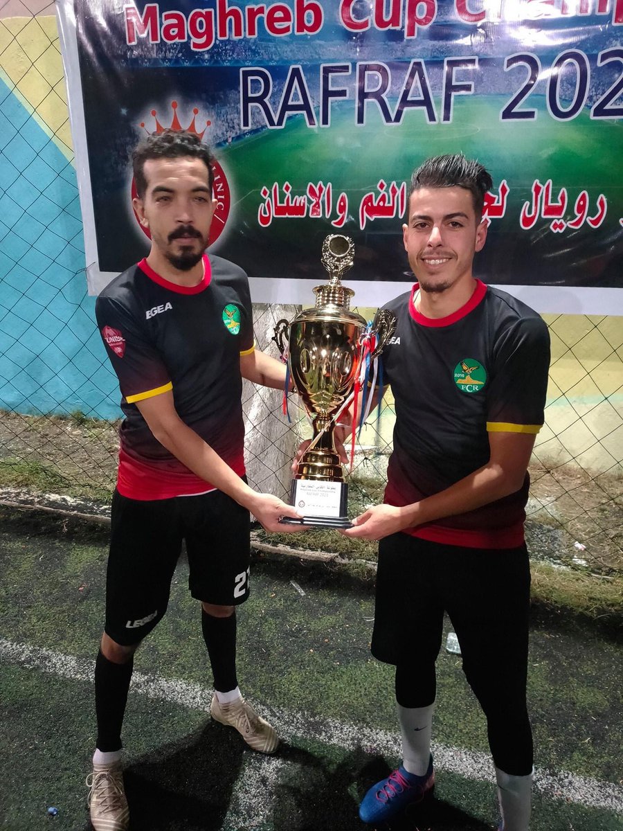LADCOfficiel's tweet photo. #Minifoot : Le FC Rafraf remporte la Coupe du Maghreb ( #MaghrebCupChampionship) après sa victoire en finale contre les Libyens de Sidi Ali Chbeb.
Rafraf Champions d’Afrique du Nord de Minifoot 🏆🇹🇳🔰🥳❤️🔥 https://t.co/how2NZHz88