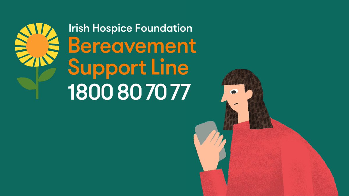 ireland's tweet photo. A gentle reminder that the @IrishHospice Bereavement Support Line is open Monday-Friday, 10am-1pm with trained volunteers who are there to listen. #griefmatters #everystorycounts #everydeathmatters #ihftime2reflect #saytheirname https://t.co/oYIX3BQ5wc