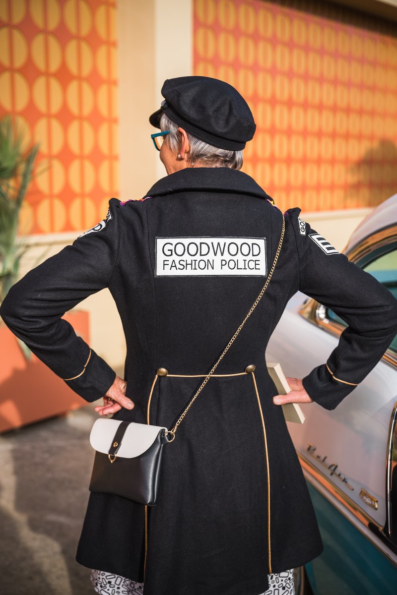 We have a feeling she means business! Did you get stopped by the Goodwood Fashion Police this year? #GoodwoodRevival #reviveandthrive