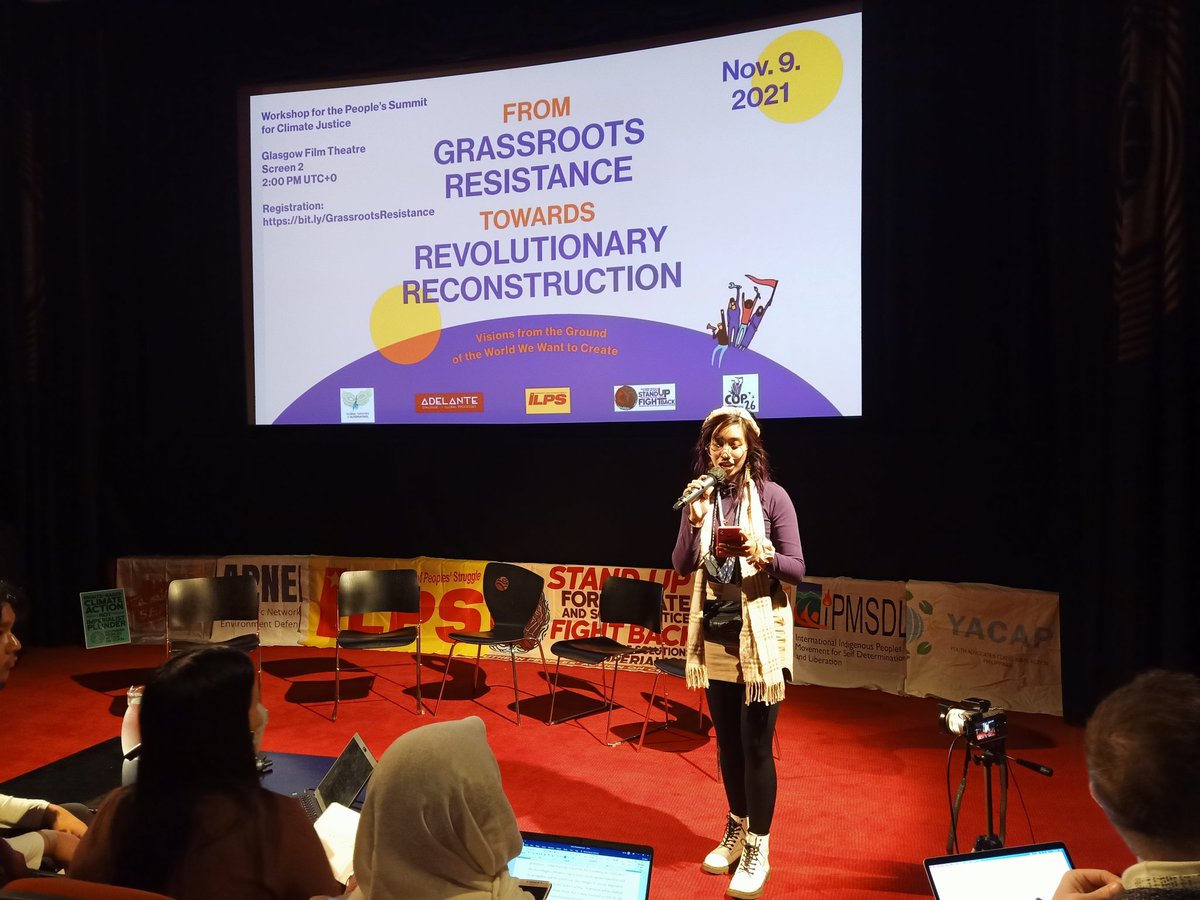 YACAPhilippines's tweet photo. We're here now at Glasgow Film Theatre for our event alongside Southern Peoples' Action on COP26 where we discuss grassroots resistance towards revolutionary reconstruction! #COP26 #ClimateJusticeNow https://t.co/Oolq4ZGsKS