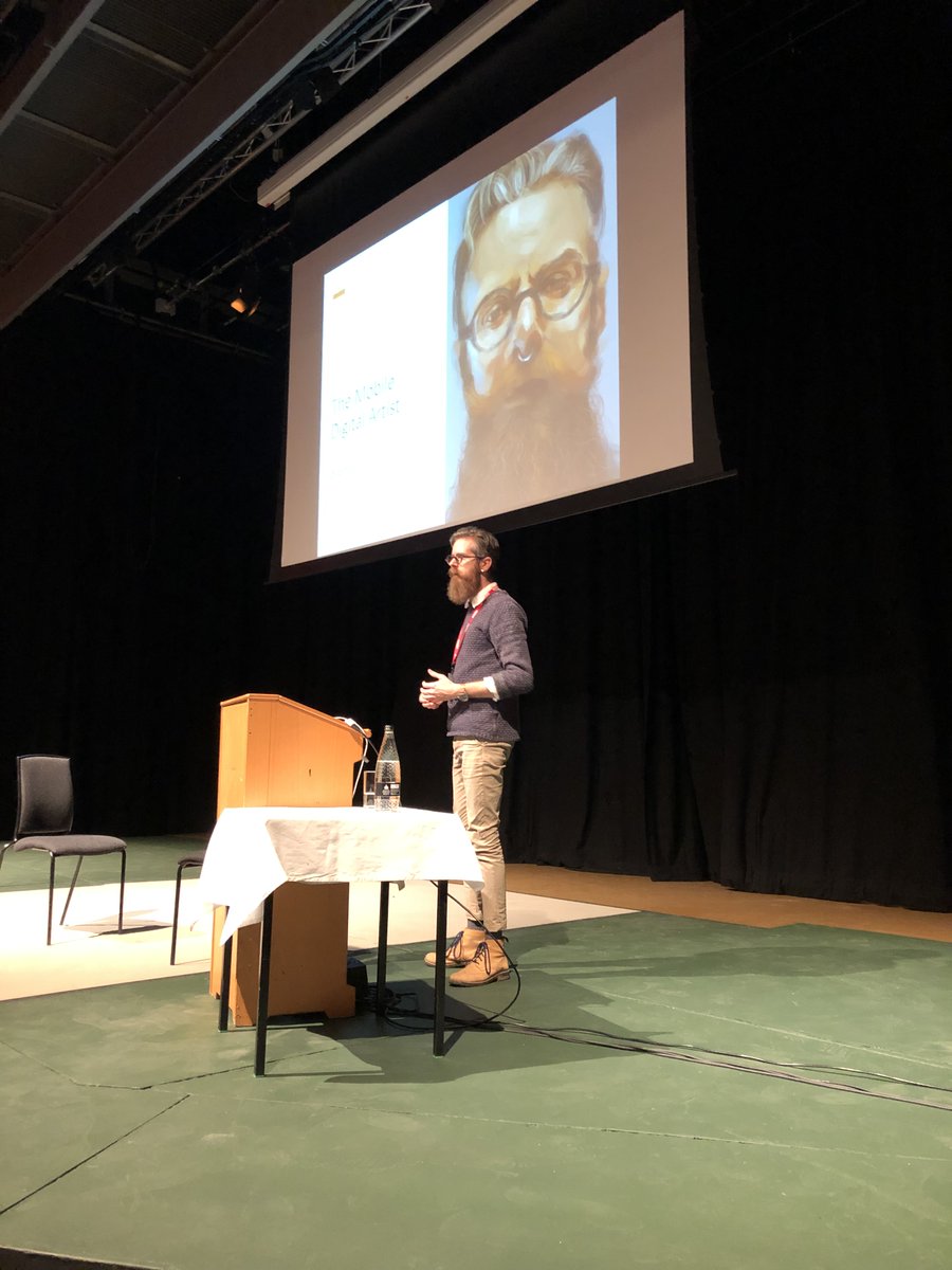 RadleyArtDept's tweet photo. Huge thanks to @RozHall for talking to all our #RadleyShells and art students from across year groups about digital portrait art. Fascinating to see his live demo and interactive session with the boys working alongside him on their iPads @RadleyArtDept https://t.co/PEqwSkeJbS