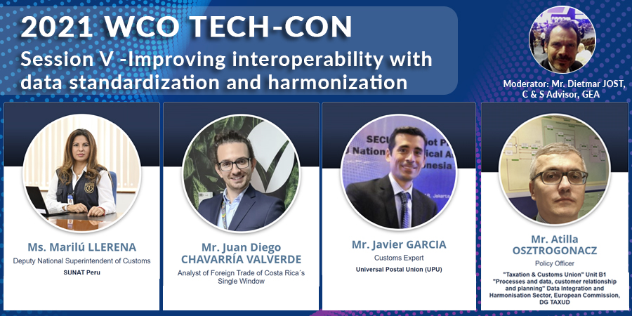 WCO_OMD's tweet image. 2021 #WCO TECH-CON : Session V: #DataHarmonization is the key tool for improving #connectivity and #interoperability between #Customs, other #GovernmentAgencies, #PrivateSector and #Stakeholders.

🗓️ When: 11 November 2021

➡️ Registration: na.eventscloud.com/website/30658/…