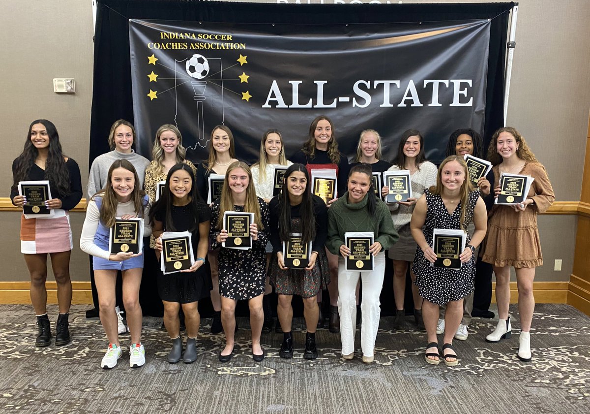IndianaSoccerCA's tweet photo. Our ISCA Girls All-State Teams were announced at our All-State Banquet on Sunday, November 7th. 

Congratulations to all who earned this prestigious recognition!

https://t.co/ugDKxX1dE3 https://t.co/qaYFak0Hv7