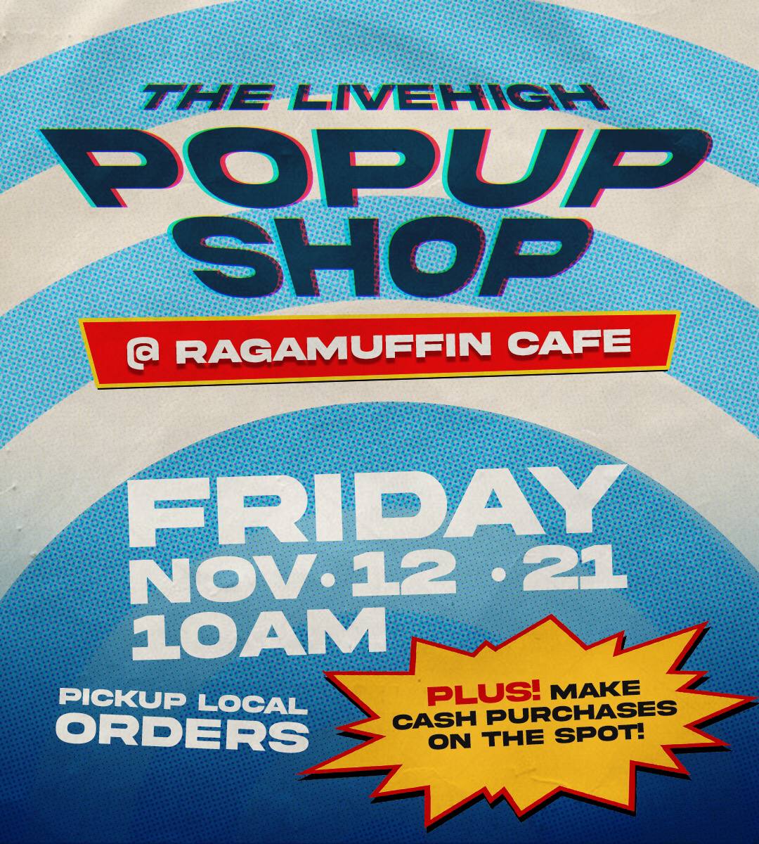 ChrisMalachi's tweet photo. Link up this Friday @ RaggaMuffin Cafe. #LiveHigh Popup Shop &amp; Order Pick up. #WeMove #PinkTober https://t.co/GWm8p0FG63