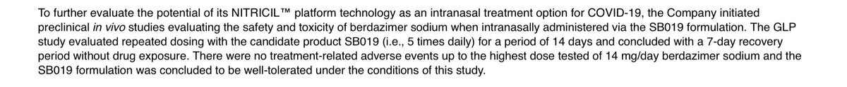 InCausaPro's tweet photo. $NOVN NEWS:
π Novan announces favorable preclinical safety data and intent to advance SB019 for treatment of COVID-19.
π Source: https://t.co/SNJdz87ldY
#NITRICIL #KINSOLUS #NitricOxide #BerdazimerSodium #COVID19 #Coronavirus #Coronaviridae #SARSCoV2 https://t.co/XpgSvMS3o4