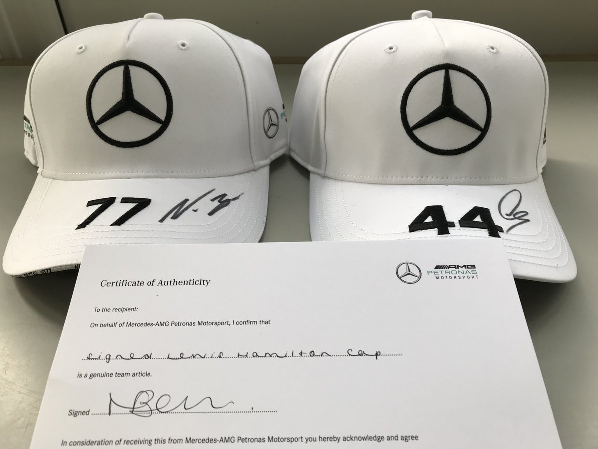 Help us find the mystery donor who sent us signed <a href="/LewisHamilton/">Lewis Hamilton</a> <a href="/ValtteriBottas/">Valtteri Bottas</a> <a href="/MercedesAMGF1/">Mercedes-AMG PETRONAS F1 Team</a> caps but didn't let us know who from. Its great to know people care about children impacted by parental imprisonment, please RT so we can try &amp; find the donor to say a big thank you