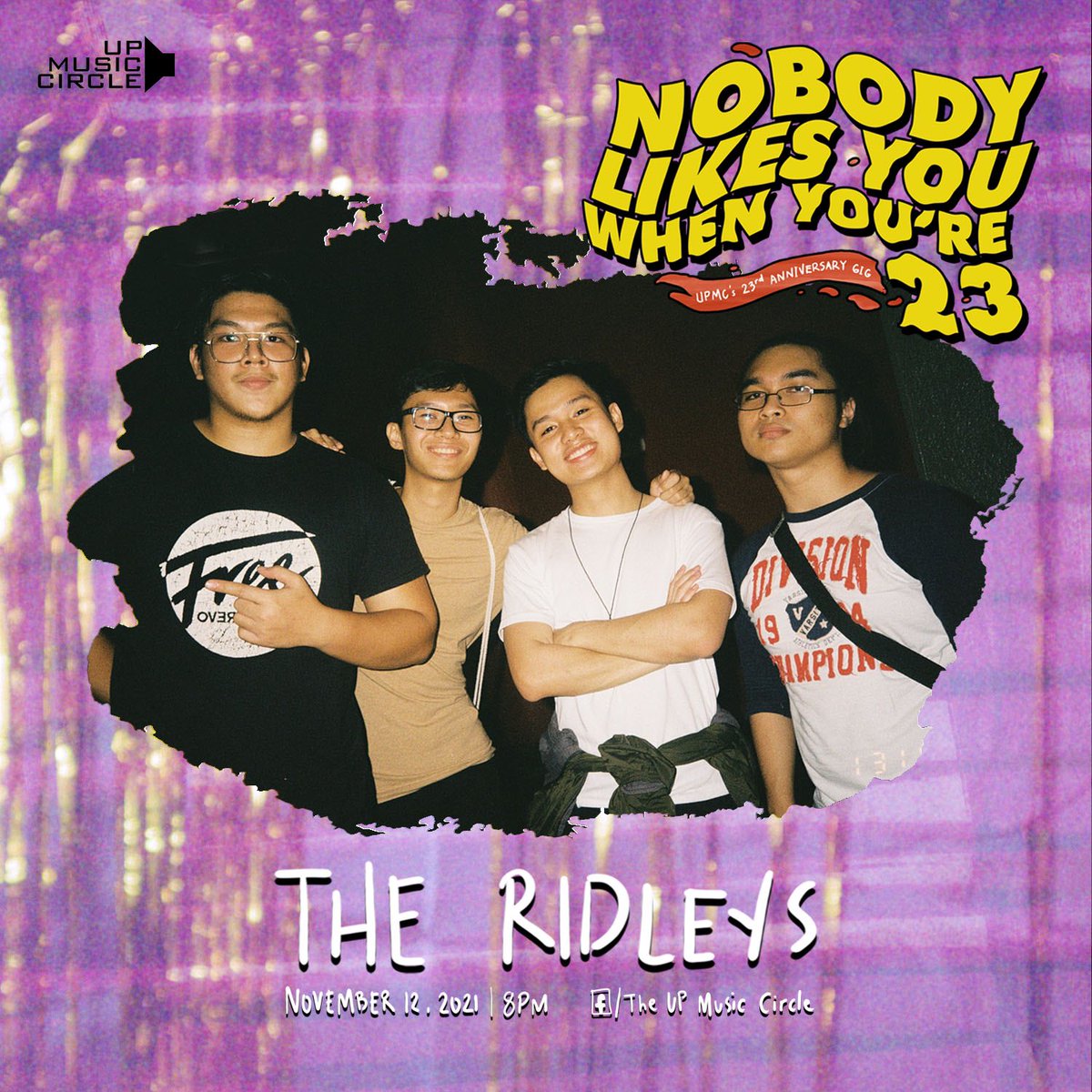 UPMusicCircle's tweet photo. Growing older has never felt this good 🎂

Join The UP Music Circle as we celebrate our 23rd anniversary with Nobody Likes You When You're 23!

The party wouldn't be complete without our beneficiary partner

League of Filipino Students - UP Diliman https://t.co/PhxgKNLdw9