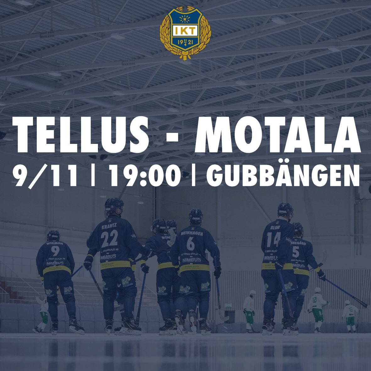 Hemmamatch ikväll! På tellusbandy.se hittar du både uppsnack och en intervju med vår libero Arvid Johannisson. Heja Tellus! 🌎