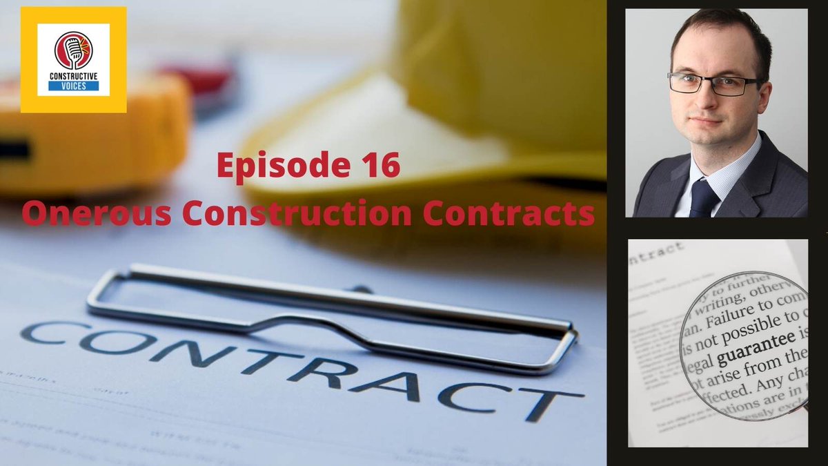 ConstructiveVo1's tweet image. Onerous Construction Contracts with Simon Dunkling of @arbicon "Avoiding ambiguity is key to avoiding disputes.." This is, "A veritable treasure trove of invaluable information." listener comment - bit.ly/3EQDjWW  #construction #Contract  #constructionlaw