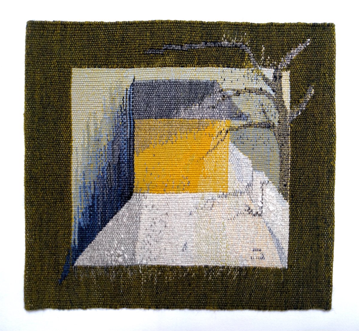 britishtapestry's tweet photo. Mina Rothmans 'Threads in Sheds piece is called 'memory IV' 38 x 41cm inspired by her travelling in the Mediterranean and western Europe in her youth.
#threadsinsheds #whitchurchsilkmill #farfieldmill #britishtapestrygroup https://t.co/0LhS5EiLTt