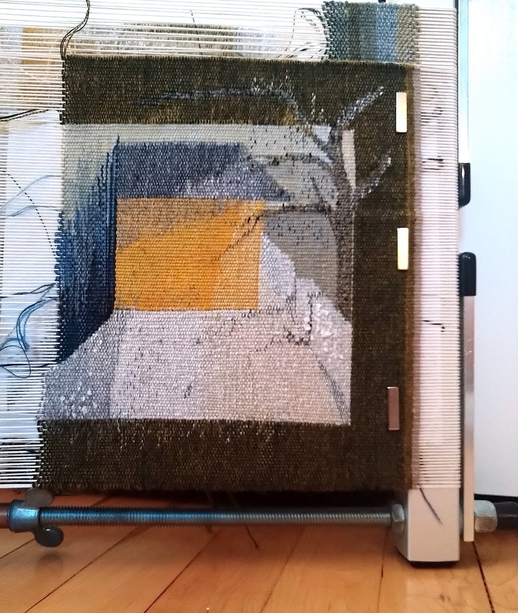 britishtapestry's tweet photo. Mina Rothmans 'Threads in Sheds piece is called 'memory IV' 38 x 41cm inspired by her travelling in the Mediterranean and western Europe in her youth.
#threadsinsheds #whitchurchsilkmill #farfieldmill #britishtapestrygroup https://t.co/0LhS5EiLTt