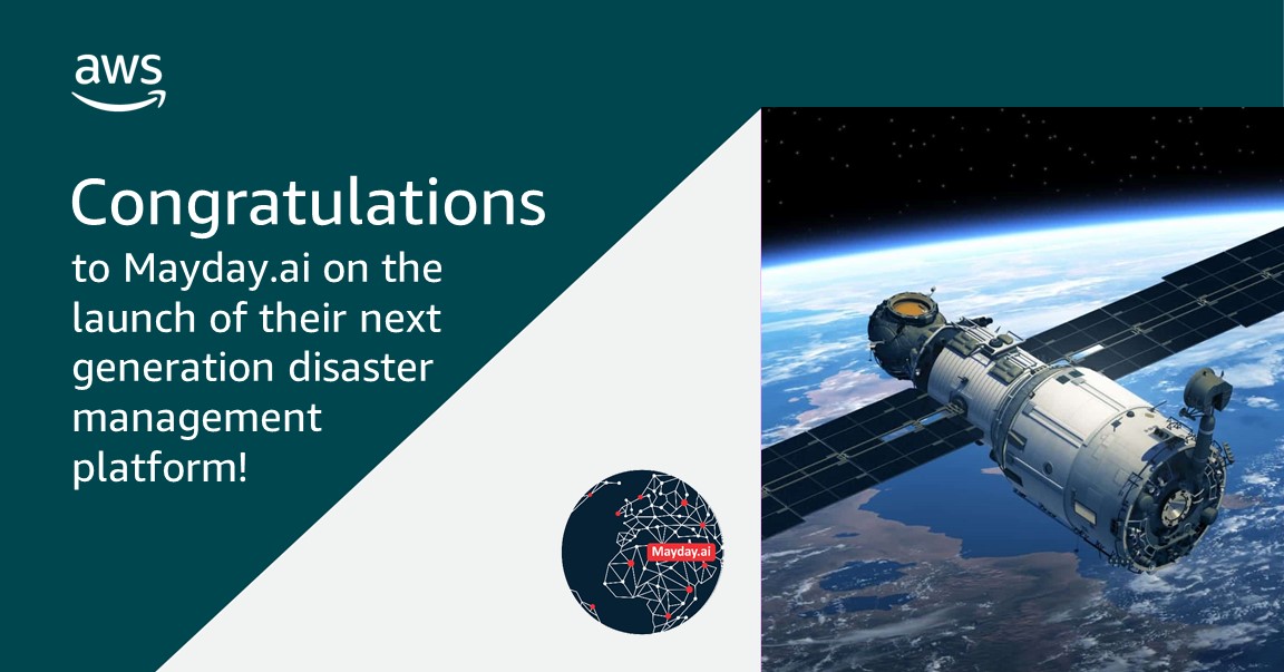AWS_Gov's tweet photo. 🛰️ Powered by AWS &amp; supported by ESA &amp; DLR, @mayday_ai's new platform is designed to provide real time disaster &amp; risk information services with their agnostic AI fusion engine. Learn about AWS for Aerospace &amp; Satellite. https://t.co/DjF6Fyrkwb https://t.co/mFSAalxv0M