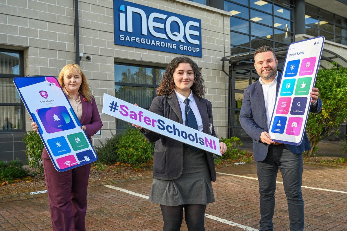 Education_NI's tweet photo. Education Minister Michelle McIlveen has launched a new app for schools to safeguard children and young people when online. 

The app, designed by online safeguarding experts @ineqegroup, is full of useful information to help educate, empower and protect.

https://t.co/kqx7P8Vhc2 https://t.co/Z64A2VOHuh