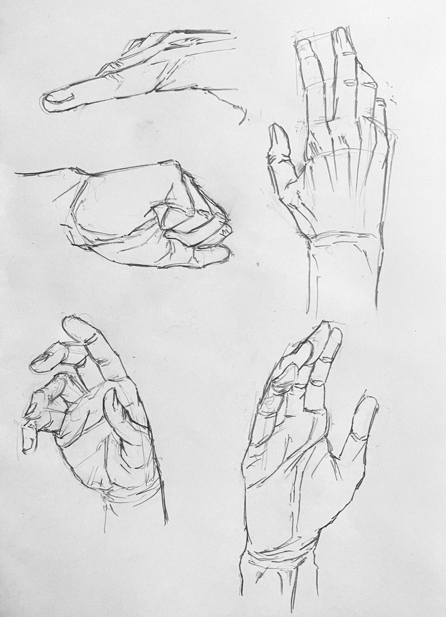 【2週目】2日目前半:クロッキー(95回目)
手模写
高齢の手のシワの描き方を学ぶ 