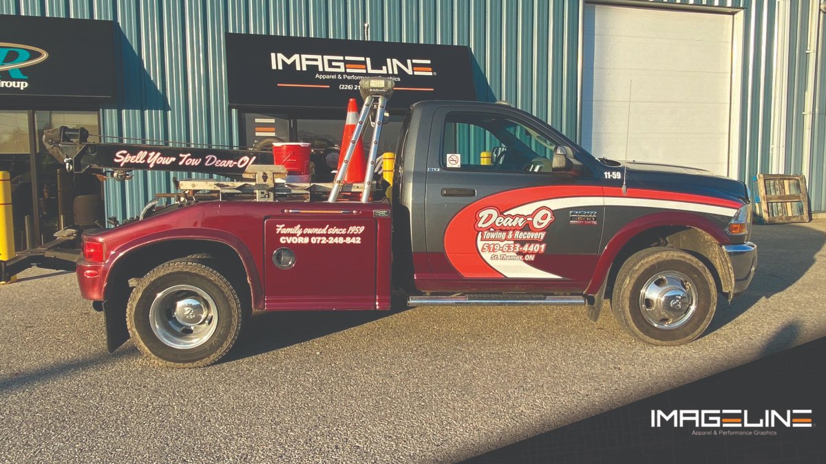 ImageLineInc's tweet photo. Latest work out of the ImageLine shop, truck graphics for Dean-O Towing  &amp; Recovery!

#KeepItLocal #ImageIsEverything #sttont https://t.co/po0xcPjCan