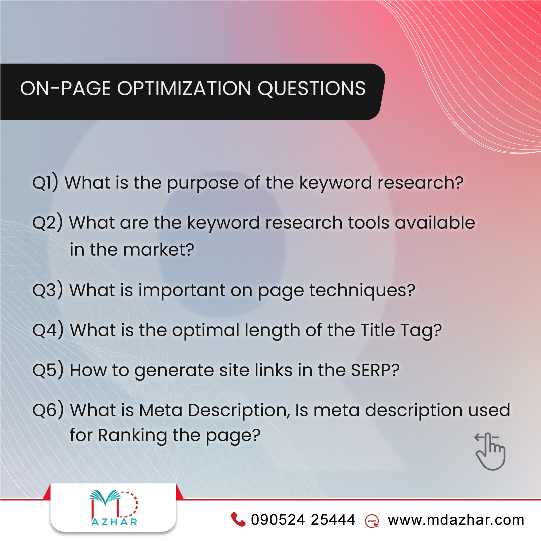 digitalazhar's tweet photo. Prepare for your SEO job interview ahead of time with these Most Common Interview Questions For SEO
#interviewquestions #interviewpreparation #seoquestions #MdAzhar https://t.co/u4P7G9IFdF