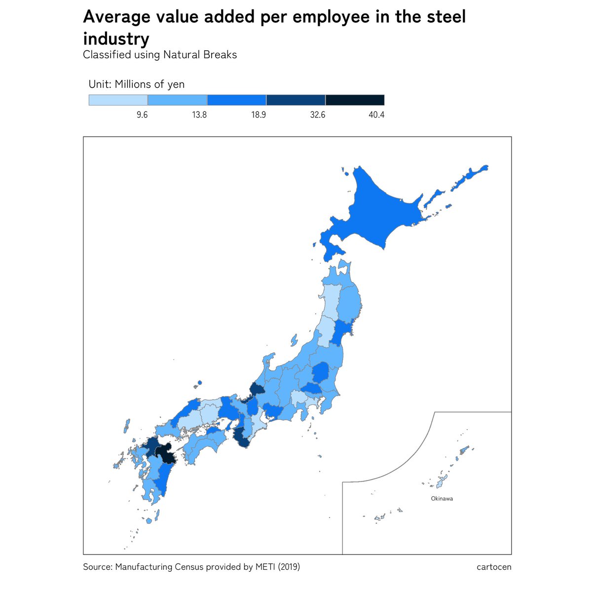 cartocen's tweet photo. Value added per employee https://t.co/MQYfOzHFAI