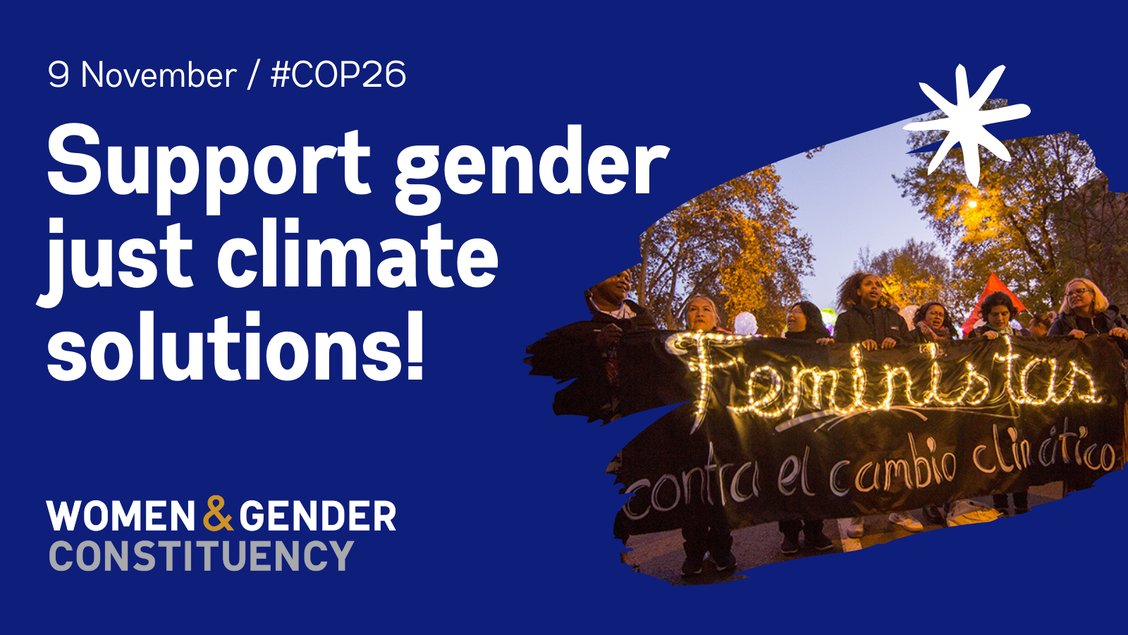 Why #GenderJustClimateSolutions? The majority of #ClimateFinance is going to large-scale mitigation projects. Much less support is available to those who are paying a high price from climate crisis & need funds to adapt & survive. #COP26 #wgc