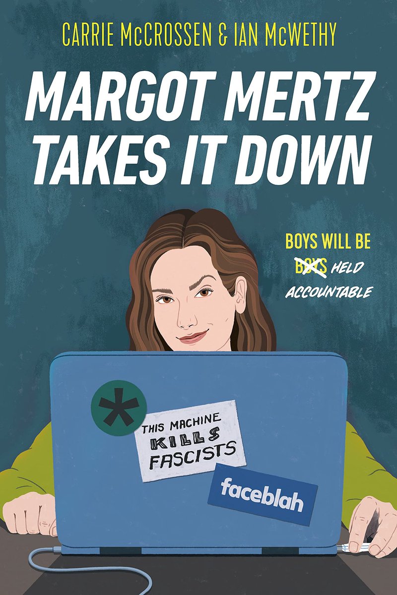 rieglet's tweet photo. #MargotMertzTakesItDown is out today! It's about a teenaged fixer who uncovers a revenge porn site at her high school and is written by my brilliant friends @carriemccrossen @ianmcwethy. Get on it! @PenguinTeen https://t.co/abPsHTR1EH https://t.co/azHTdkDvnk