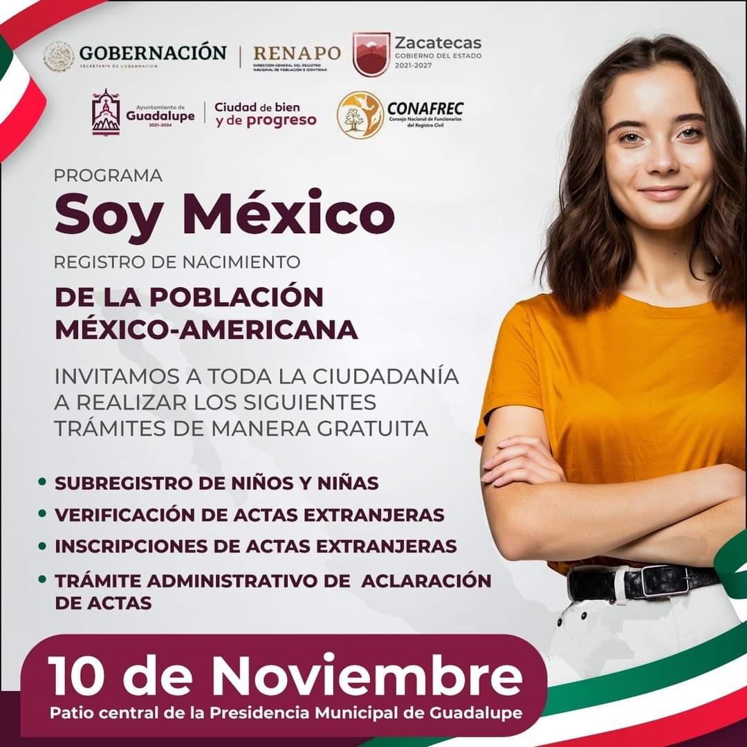 Acude hoy a cualquiera de las Oficialías del Registro Civil a registrar tu trámite.
Guadalupe ❤ #CiudadDeBienYdeProgreso