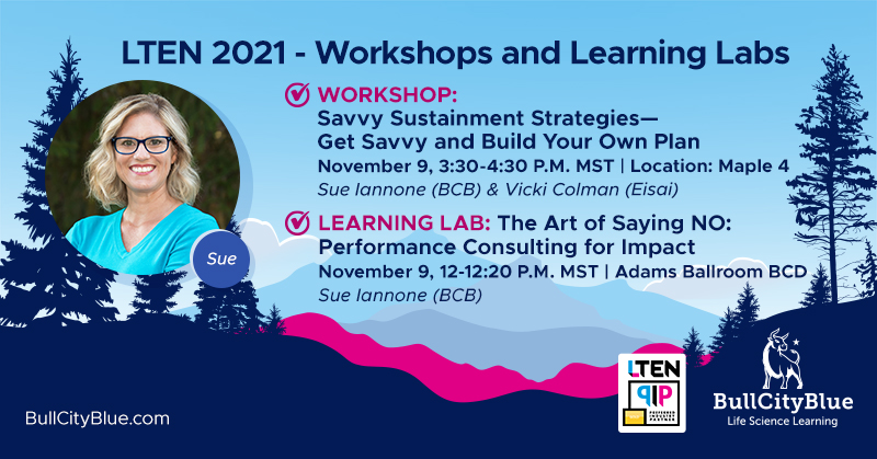 BullCity_Blue's tweet photo. Ever have trouble saying No?! 

Be sure to join our President &amp; Partner @Sue_Iannone as she shares the art of saying no at #LTEN2021 Learning Lab. https://t.co/xj2n2Ch3tb