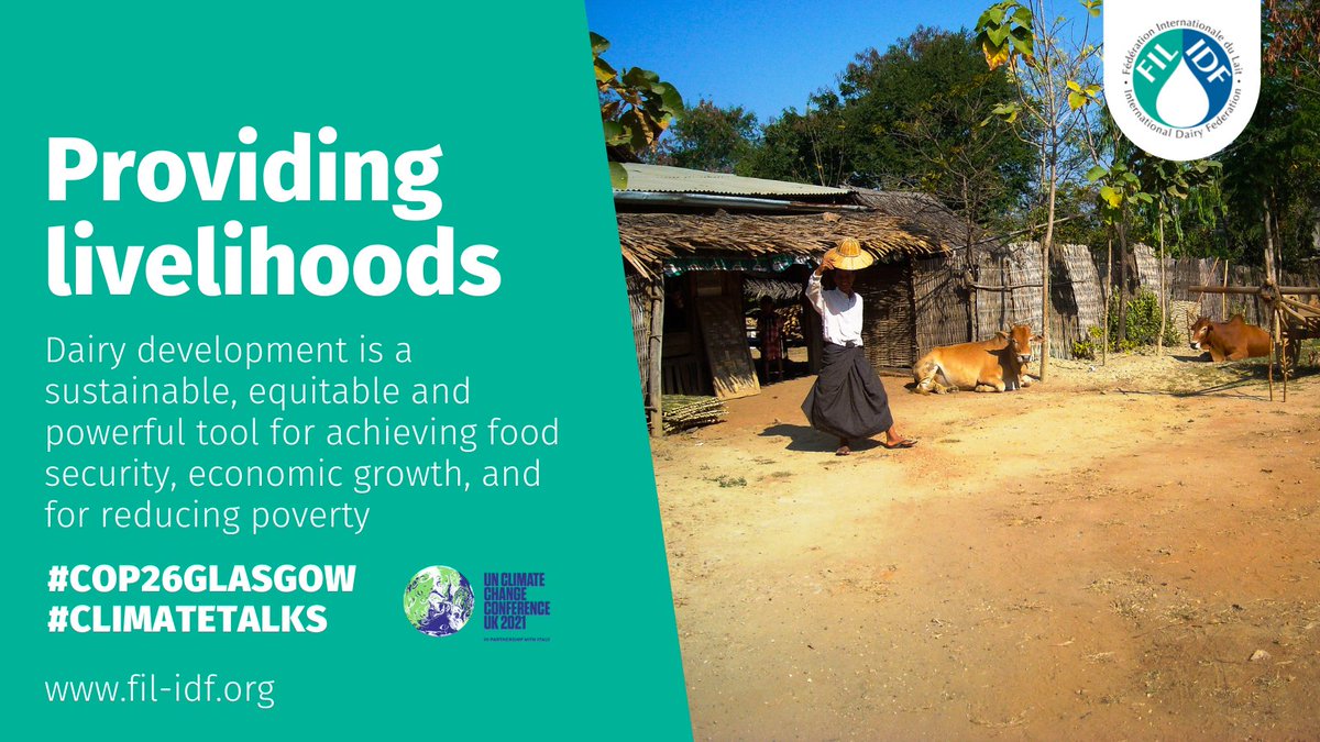 One billion people around the world rely on the dairy sector for their livelihoods and 240 million people are employed, directly or indirectly, in the dairy sector.
#COP26 #CLIMATETALKS