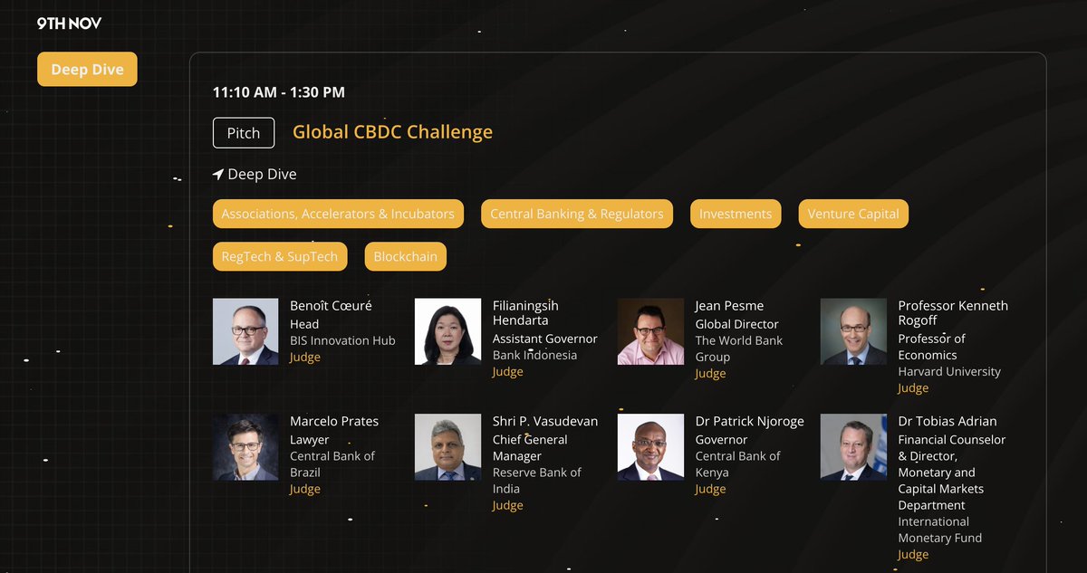 The Demo Day of Global CBDC Challenge is finished and top three winners will be announced. Good luck to <a href="/cLabs/">cLabs</a> and <a href="/CeloOrg/">Celo</a>. $CELO

Learn more: bit.ly/CBDC_cLabs