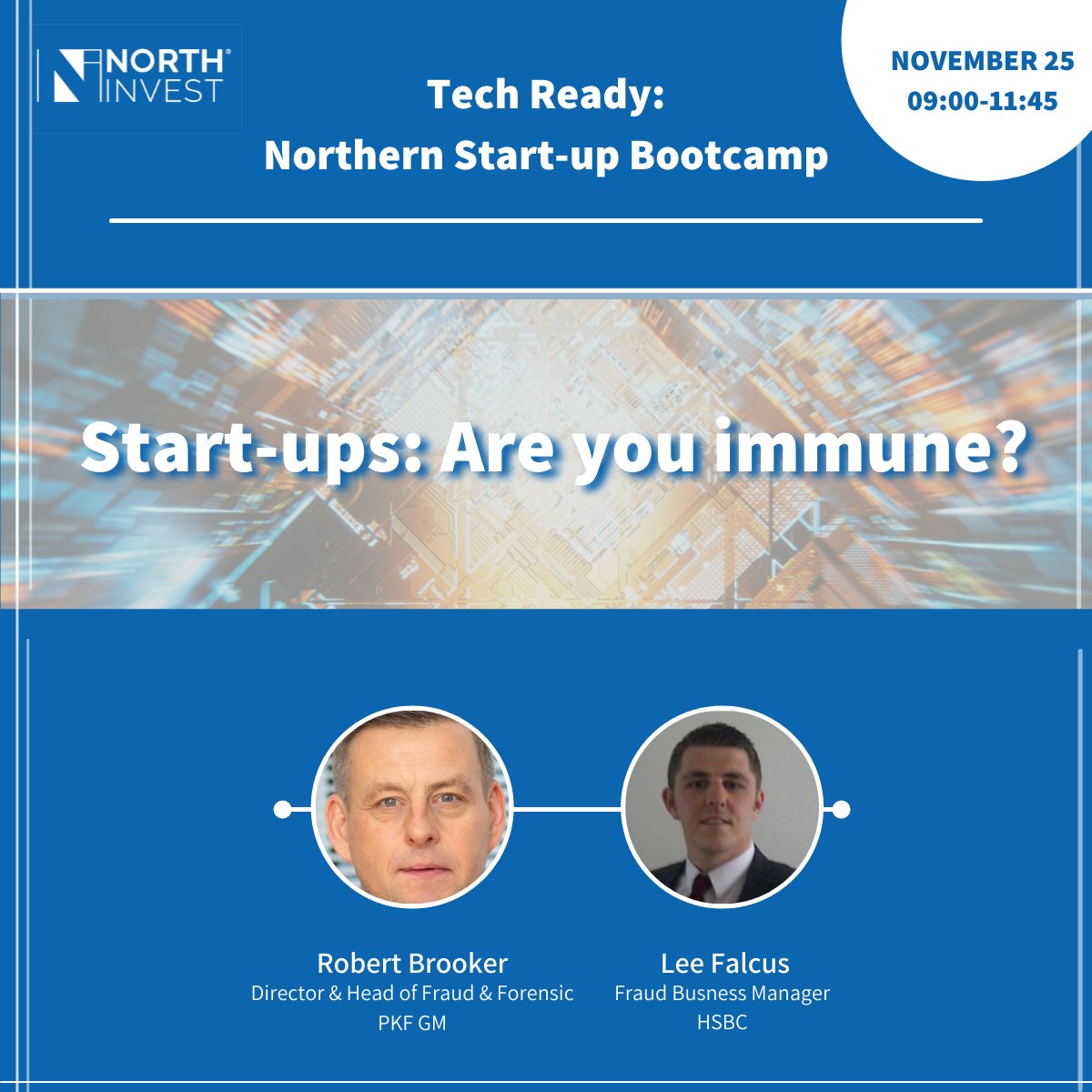 Martin1Geoffrey's tweet photo. Fraud couldn’t possibly affect a start-up...could it? Our Head of #Fraud Robert Brooker &amp; experts from @HSBC_UK discuss what constitutes fraud, red flags, risks, mitigations &amp; how you can protect yourselves at the @NorthInvestUK Start-up Bootcamp. Sign up:
https://t.co/ttU1KgELiM https://t.co/p3d9WCSWwk
