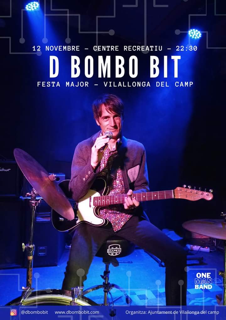 Dmfossas's tweet photo. Aquest divendres concert a #Vilallonga del Camp per la #fmh Us hi espero! #culturasegura #onemanband 22:30 al centre recreatiu @Surtdecasa https://t.co/CdoIxF2j5U