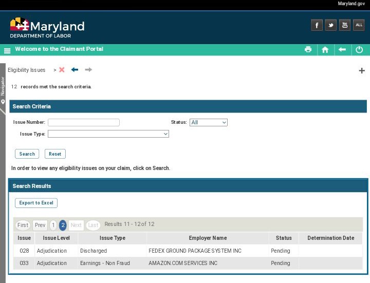 BrianCl84197383's tweet photo. I have been waiting 17-18 weeks once again for MDOL to resolve and Adjudication. Look how many times it's the same repetitive issue and they start but never finish. They now say there is no time frame all the beacon says 3 weeks or less. I have completed everything. https://t.co/riGLZeGEDo